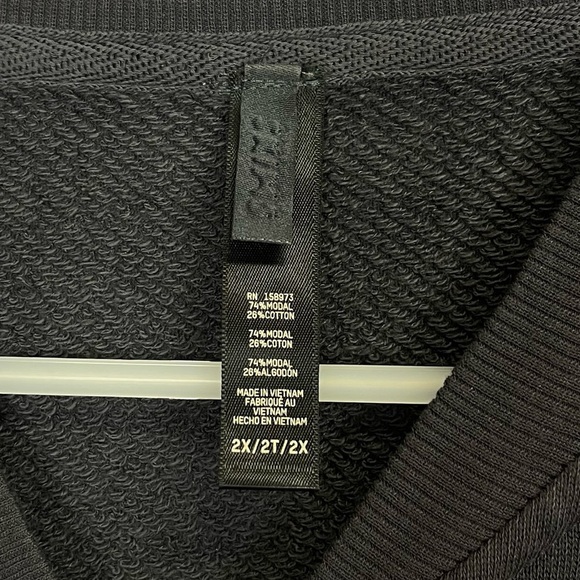 SKIMS Modal French Terry Shrunken Full Zip Light Sweatshirt Womens 2X Gray - Picture 4 of 9